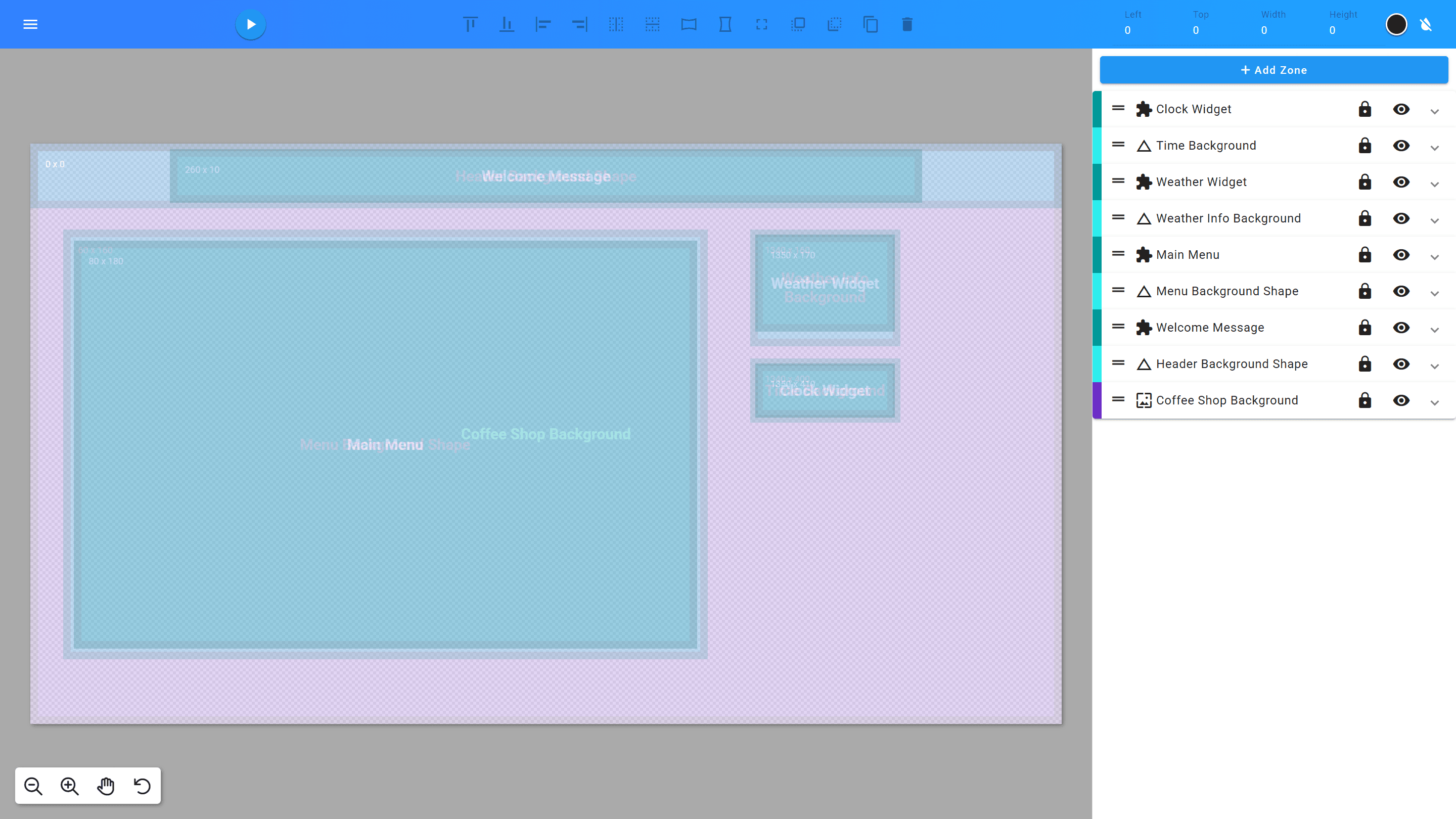 Template Designer Layout View