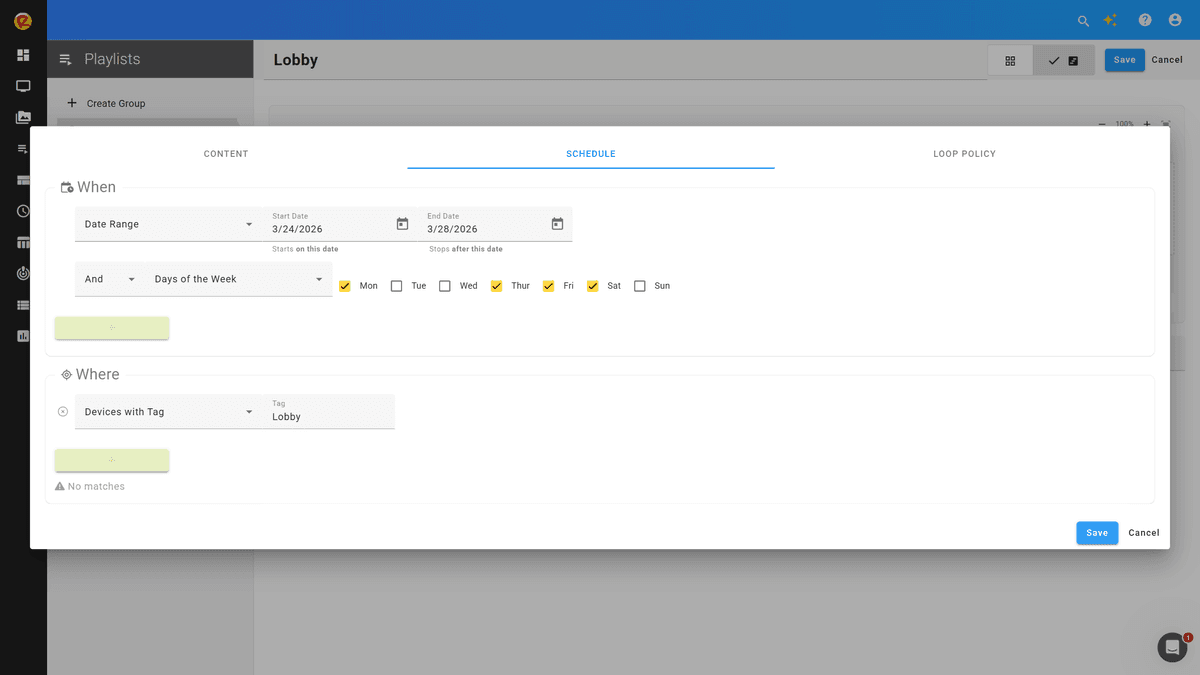Configure Scheduling