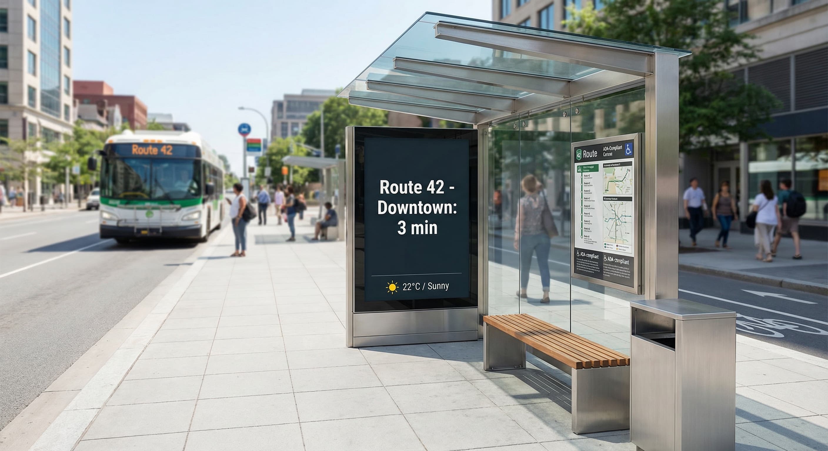 Bus Shelter & Transit Stop Displays