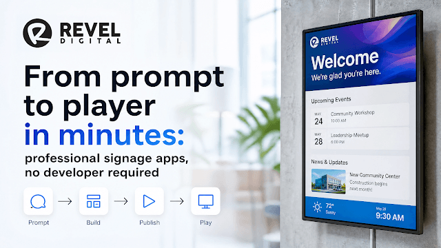 From prompt to player in minutes: professional signage apps, no developer required