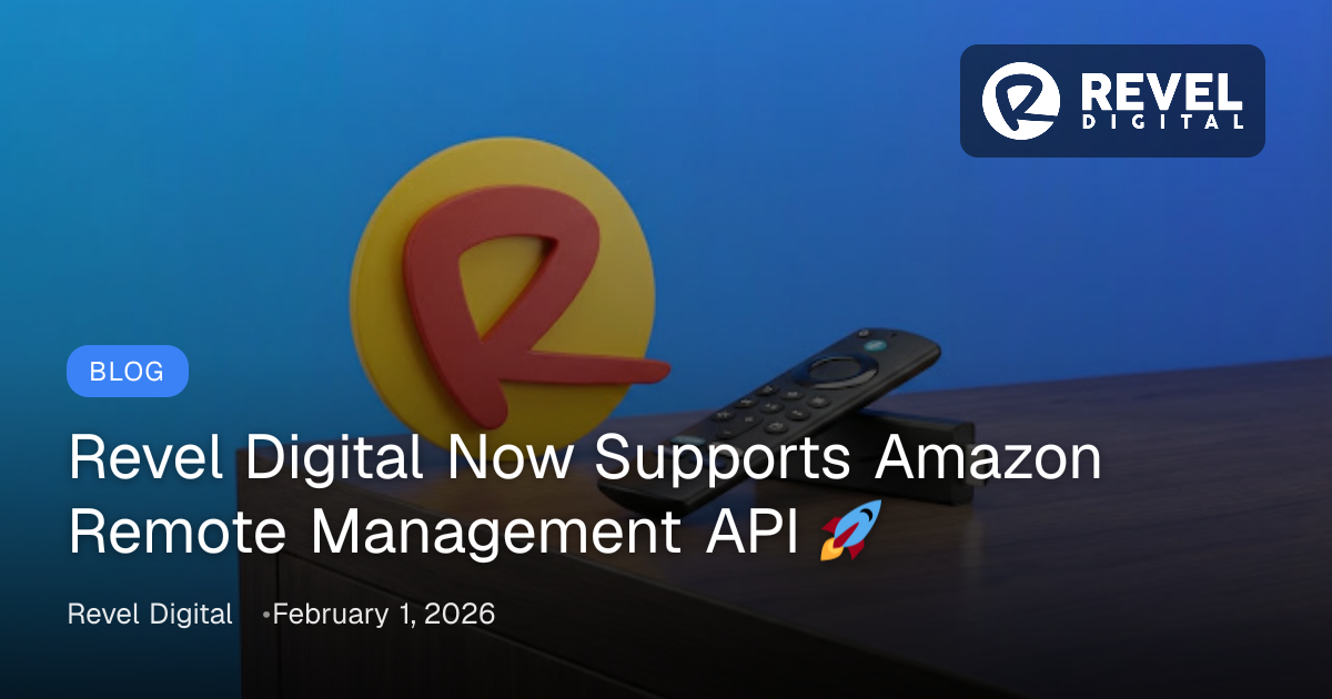 Revel Digital Now Supports Amazon Remote Management API 🚀 | Revel ...